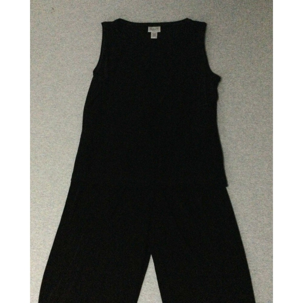 Chicos Womens Travelers Set Tank Top cropped pants 2 Piece flared sz 3